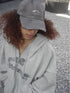 WASHED EMBROIDERY LOGO CAP -WASHED GRAY-